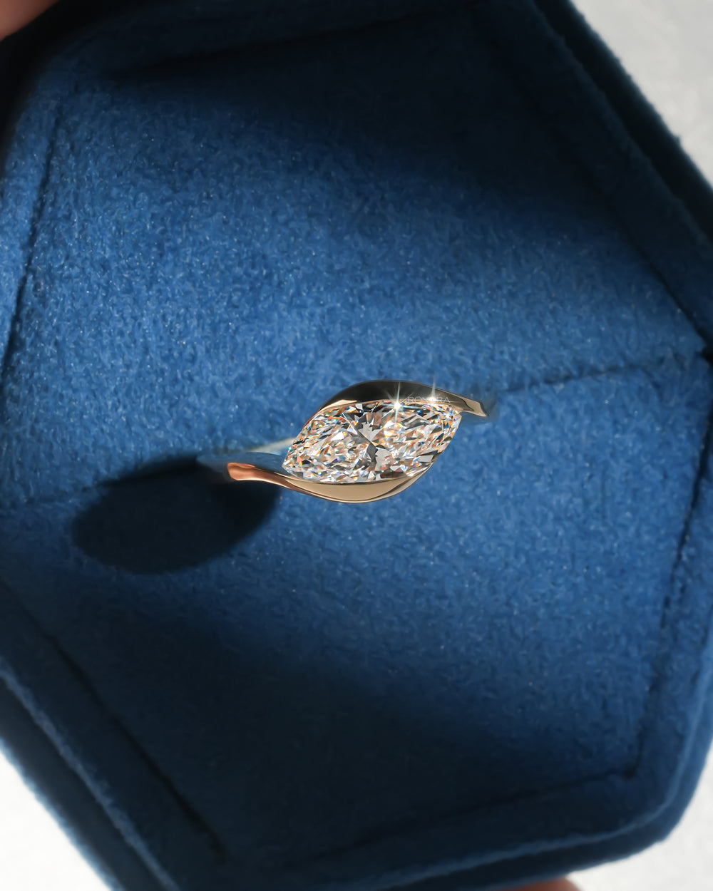 Marquise Bezel Ring, Design code: R128