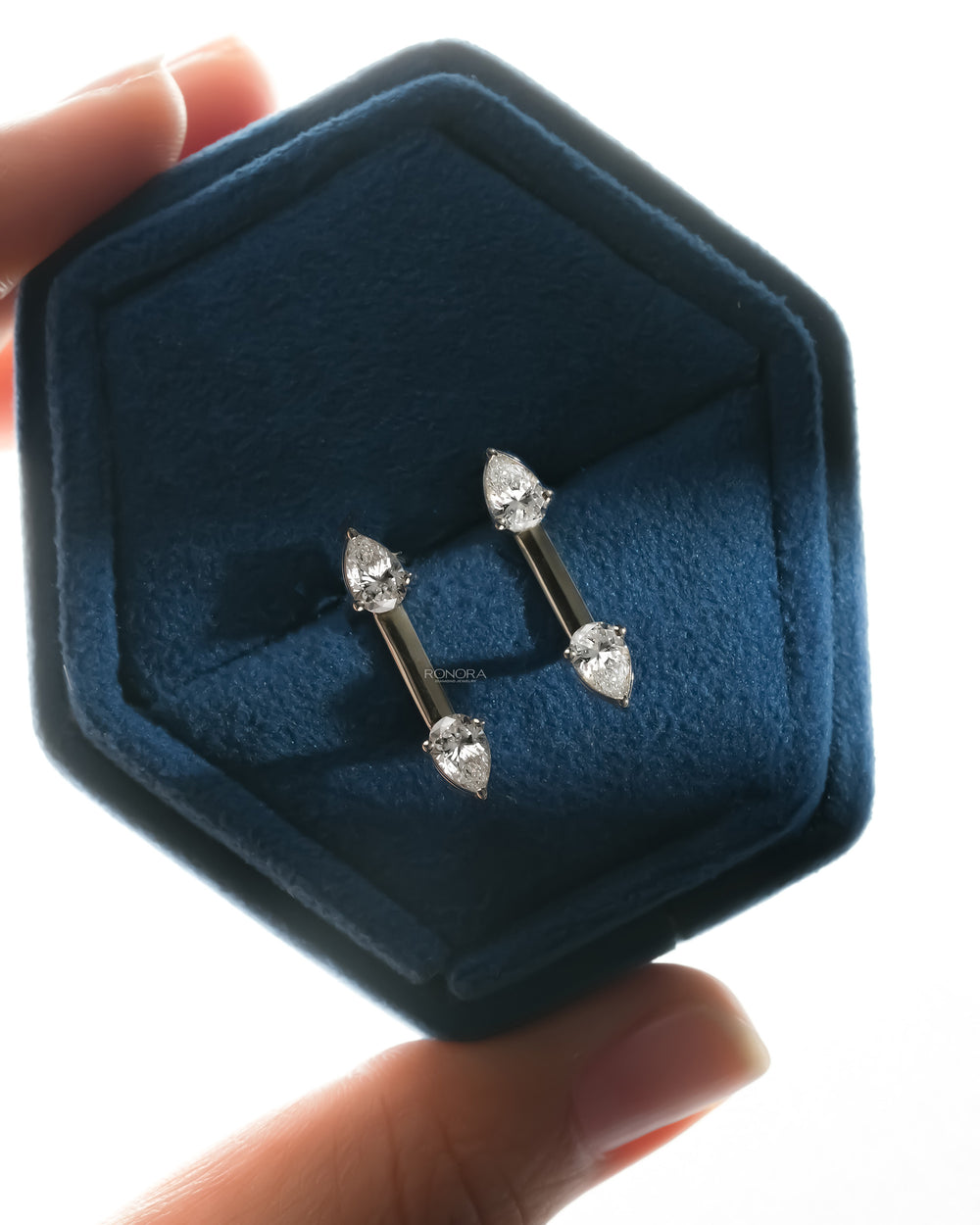 Pear Ear Jacket Earrings, Design code: RE11