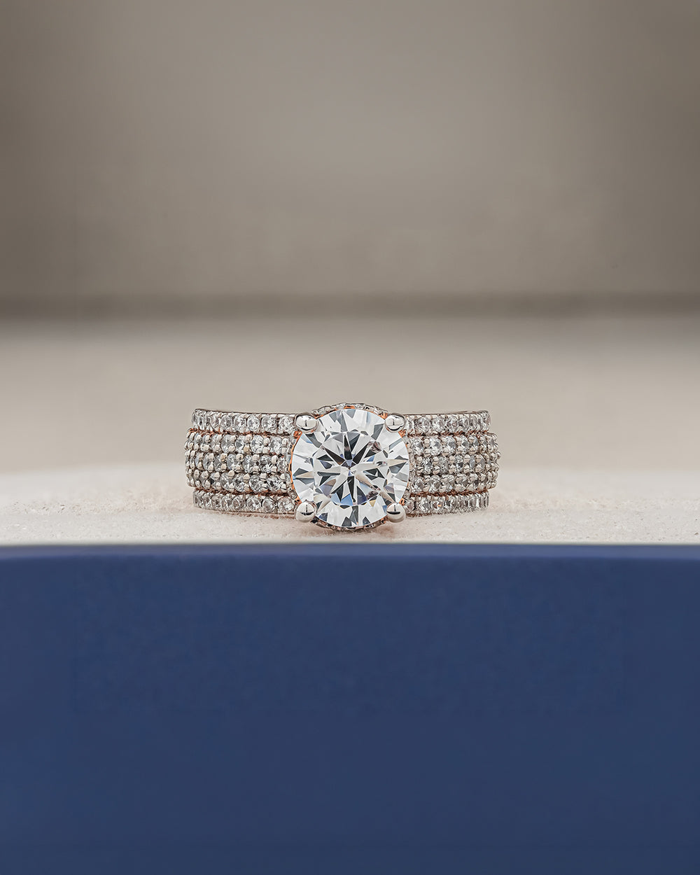 Round Pave Ring, Design code: R73