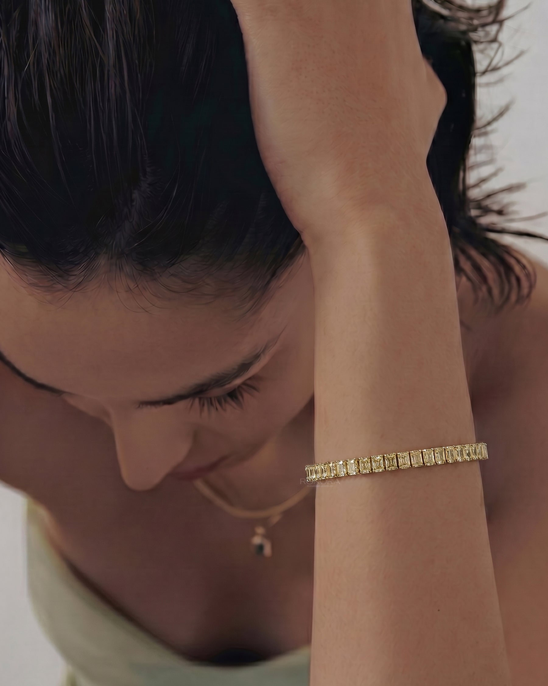 Soleia Radiant Yellow Lab Grown Diamond Tennis Bracelet