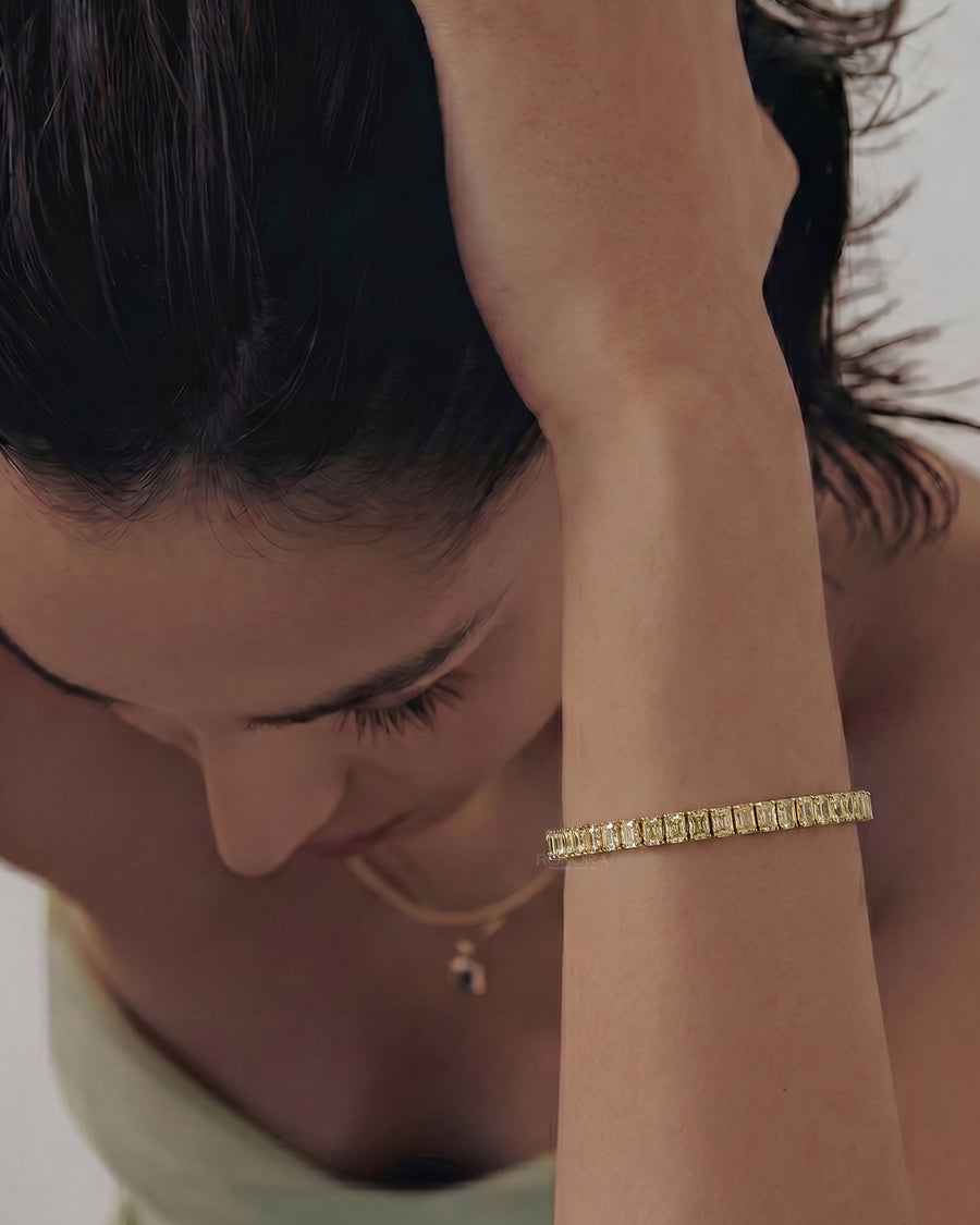Soleia Radiant Yellow Lab Grown Diamond Tennis Bracelet