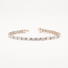 Veyra emerald lab grown diamond tennis bracelet on white background