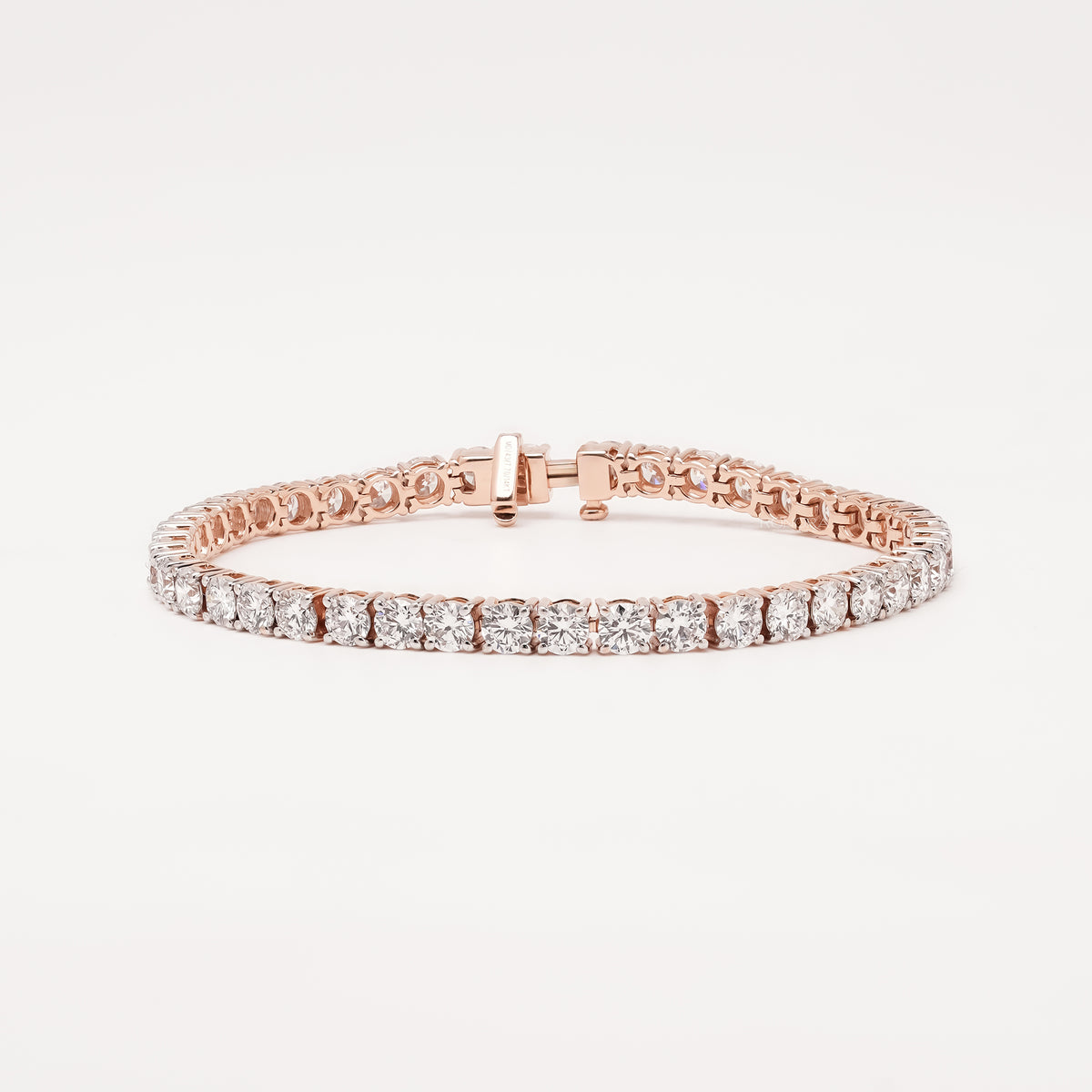 Maelle round lab grown diamond tennis bracelet on white background