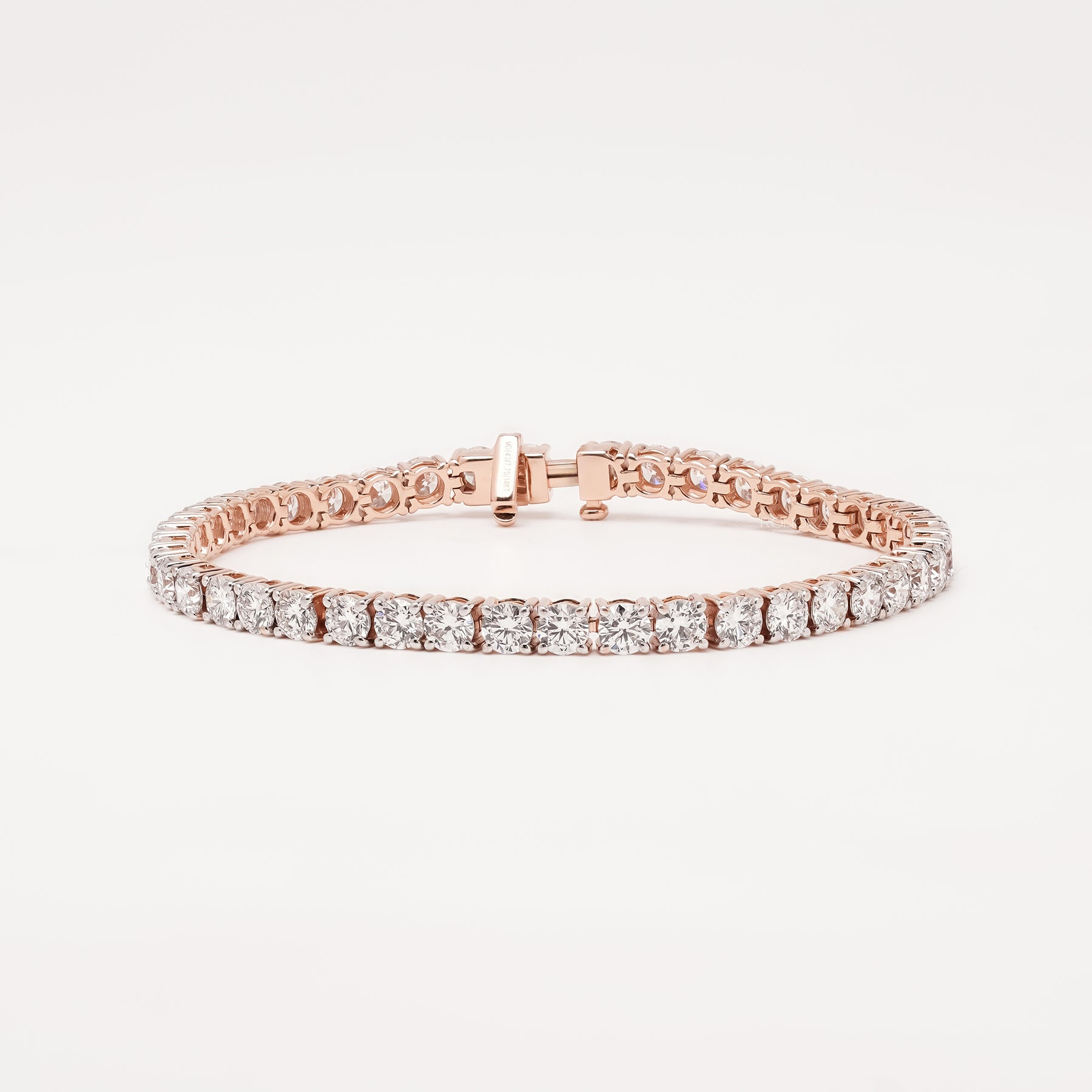 Maelle round lab grown diamond tennis bracelet on white background