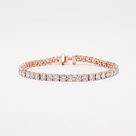 Maelle round lab grown diamond tennis bracelet on white background