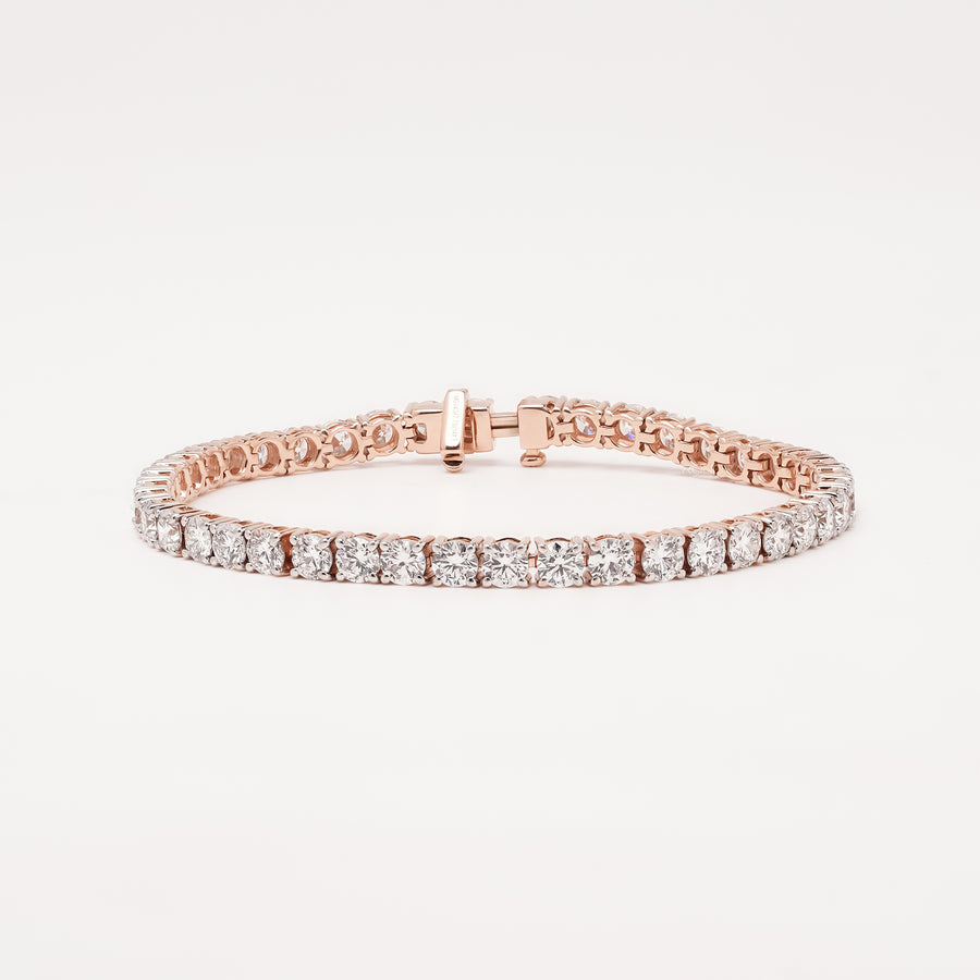 Maelle round lab grown diamond tennis bracelet on white background
