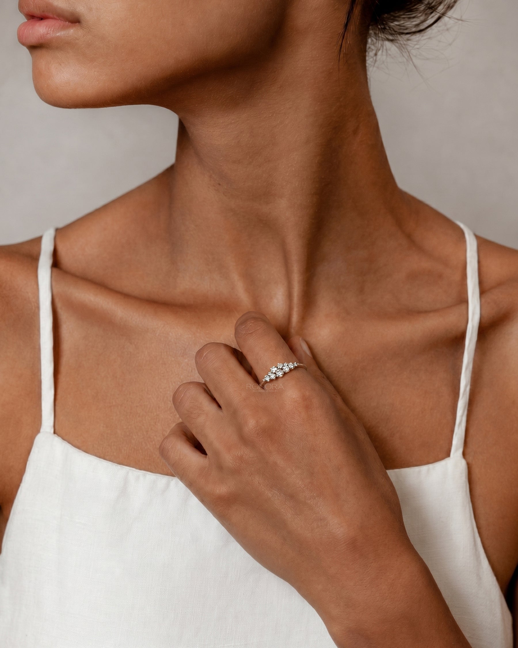 Flora Lab Grown Diamond Cluster Ring