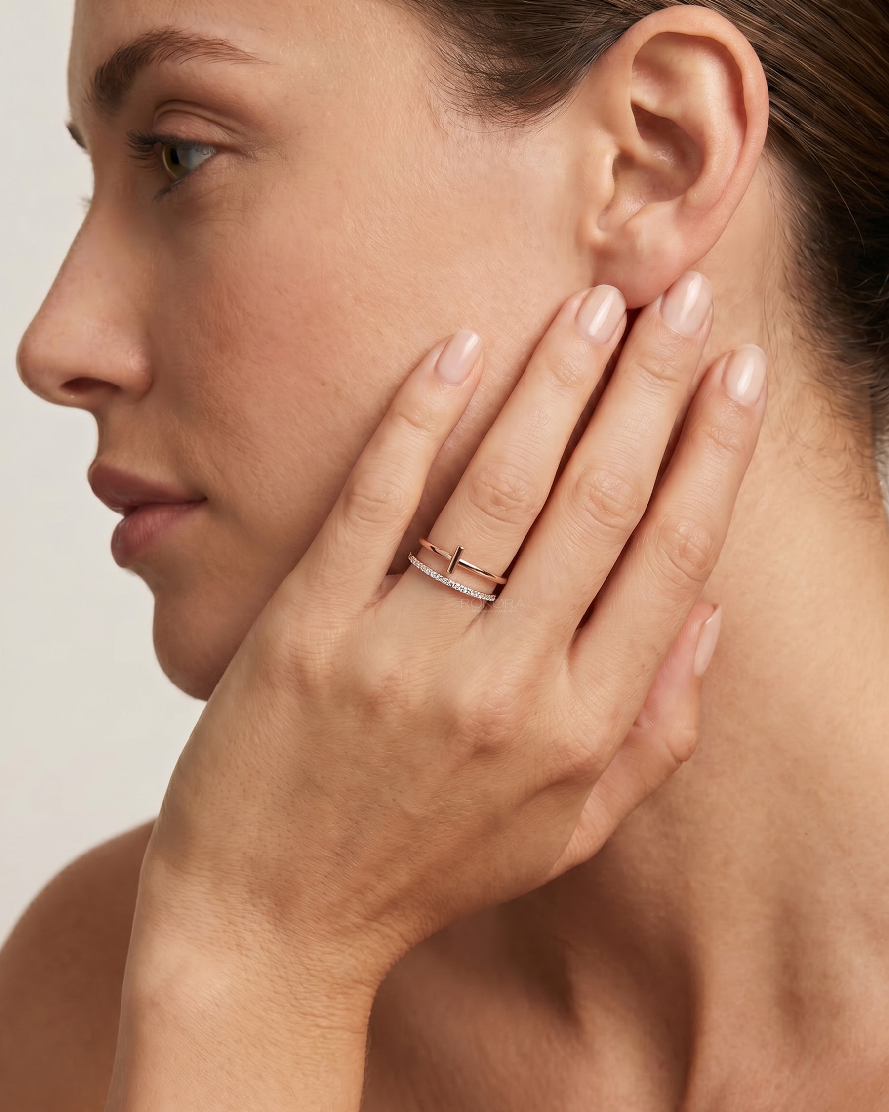 Celestia Open Bar Lab Grown Diamond Bypass Ring