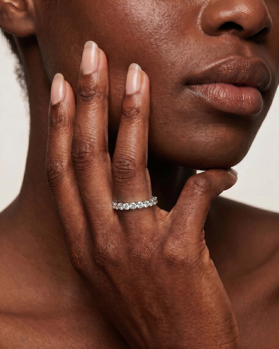 Lunette Round Lab Grown Diamond Eternity Band