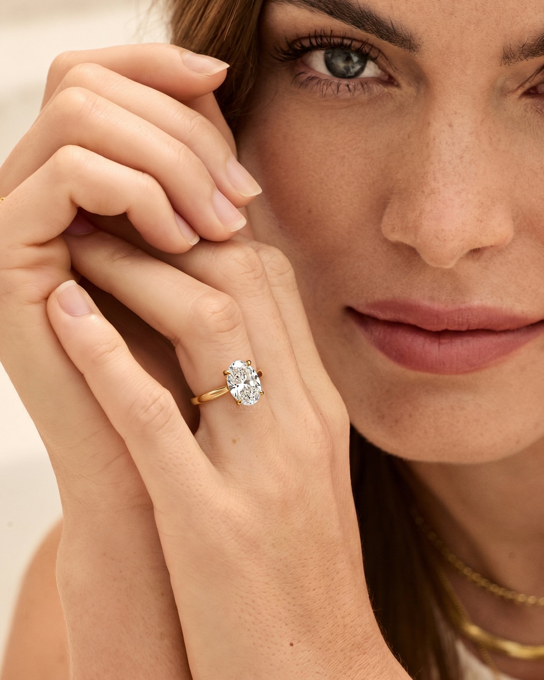 Noelle Oval Lab Grown Diamond Solitaire Ring