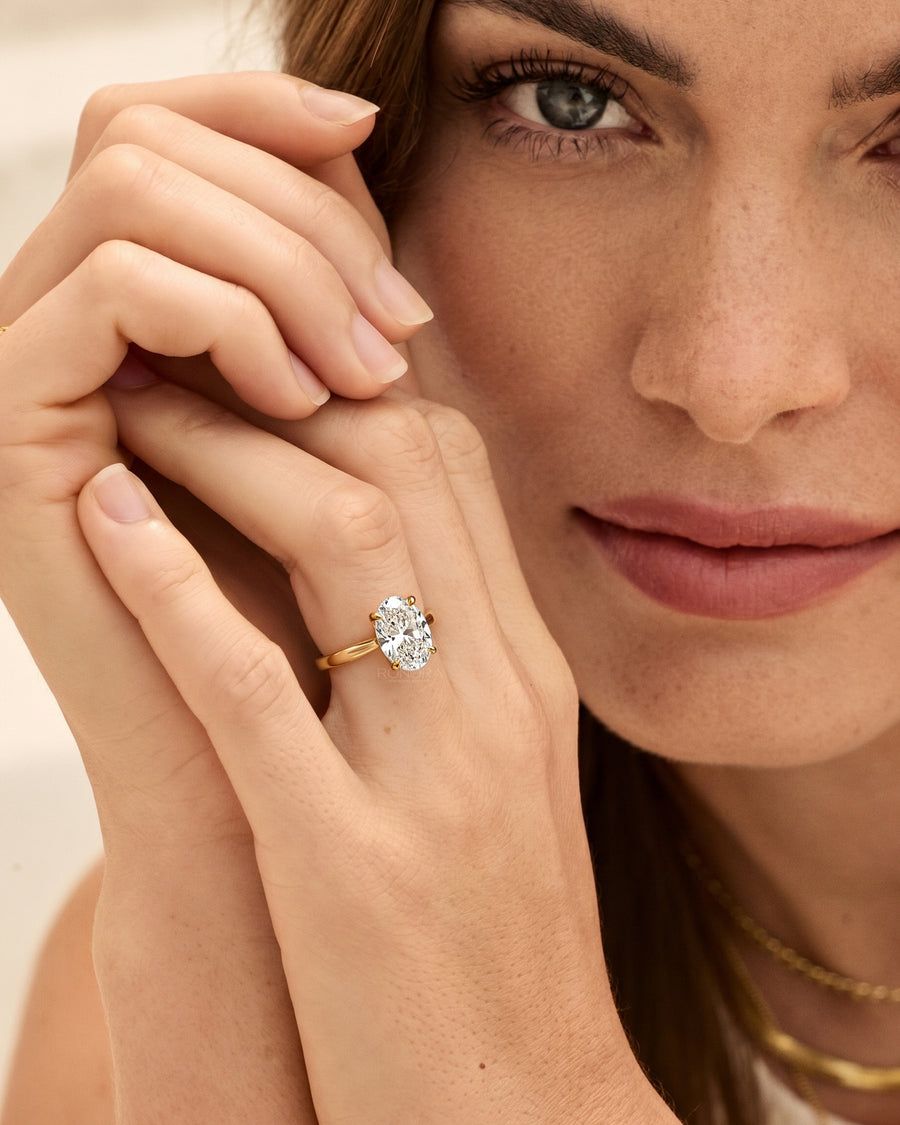 Noelle Oval Lab Grown Diamond Solitaire Ring