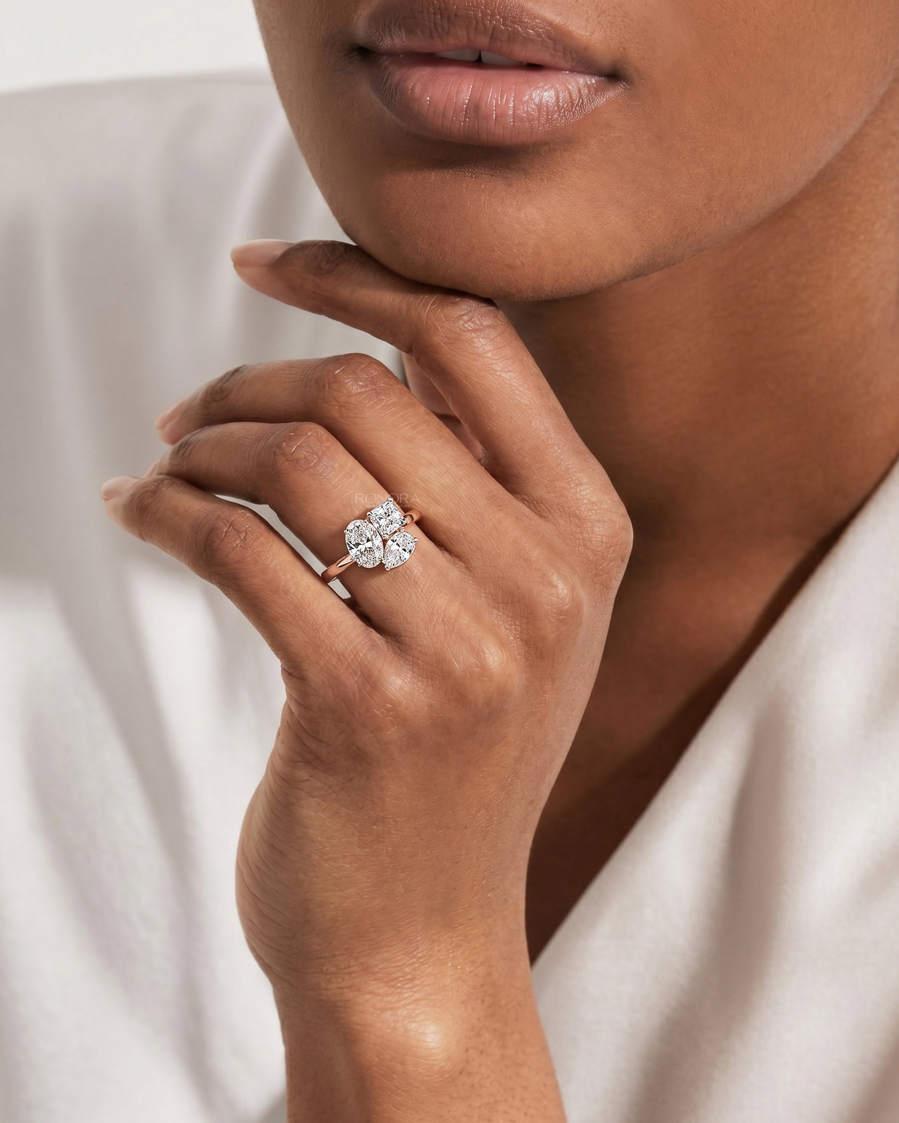 Celestine Oval Lab Grown Diamond Cluster Ring