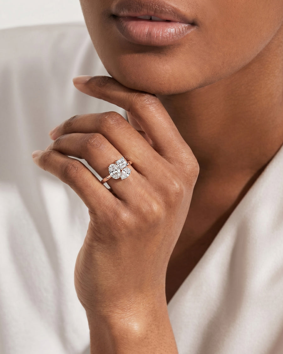 Celestine Oval Lab Grown Diamond Cluster Ring