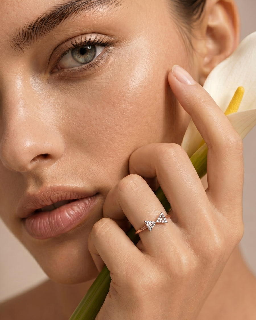 Arielle Pavé Bow Lab Grown Diamond Ring