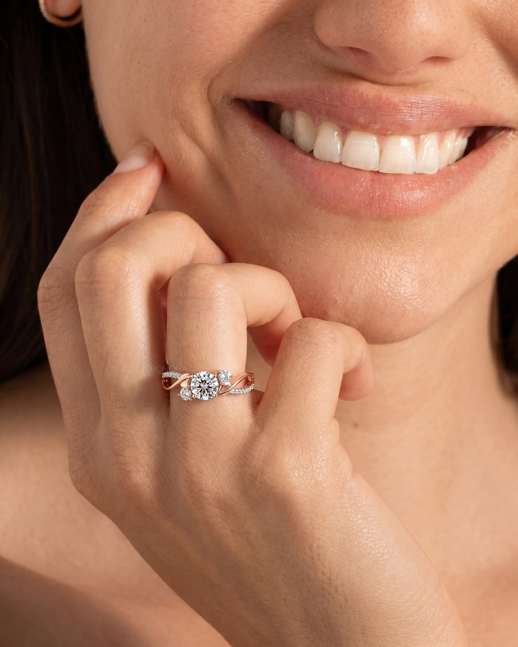 Eloise Round Lab Grown Diamond Bypass Ring
