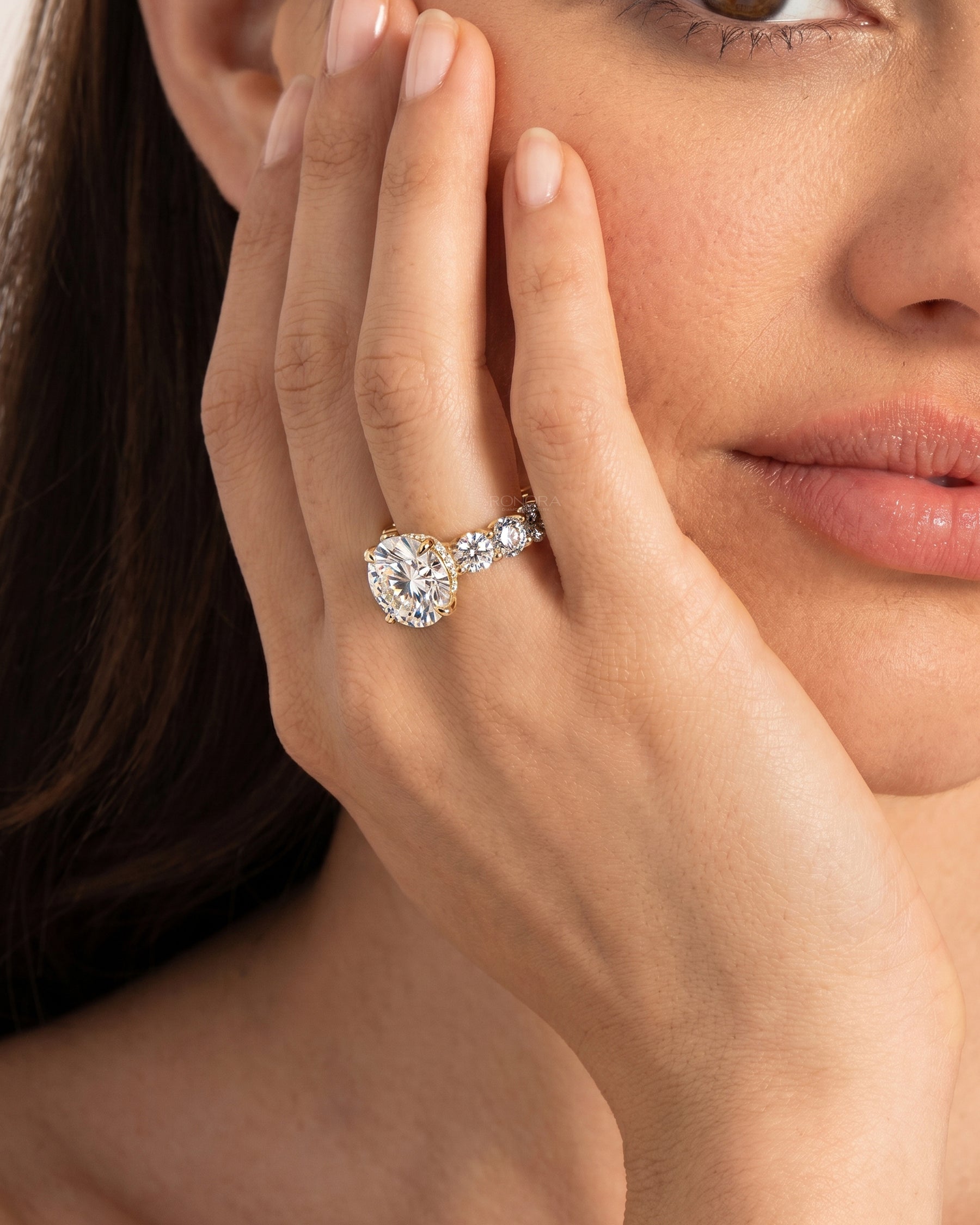 Cambria Round Lab Grown Diamond Vintage Halo Ring
