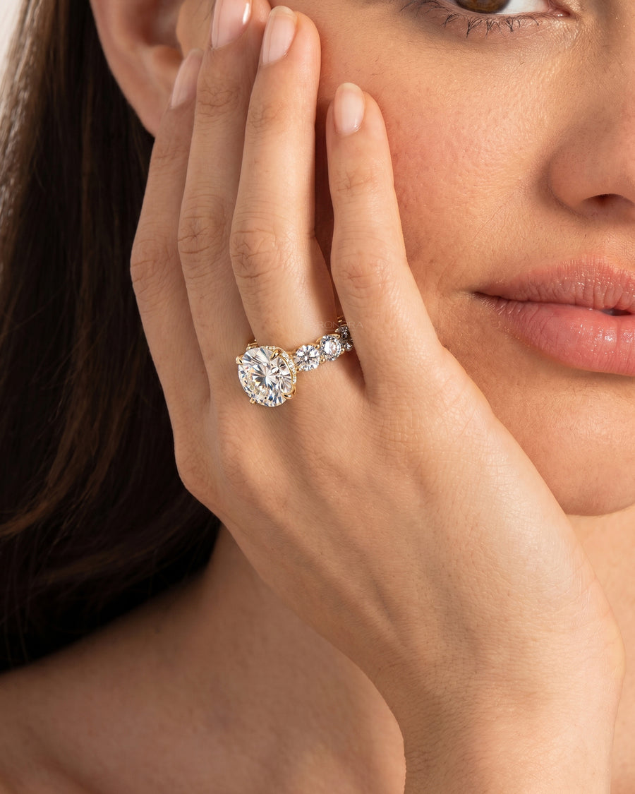 Cambria Round Lab Grown Diamond Vintage Halo Ring