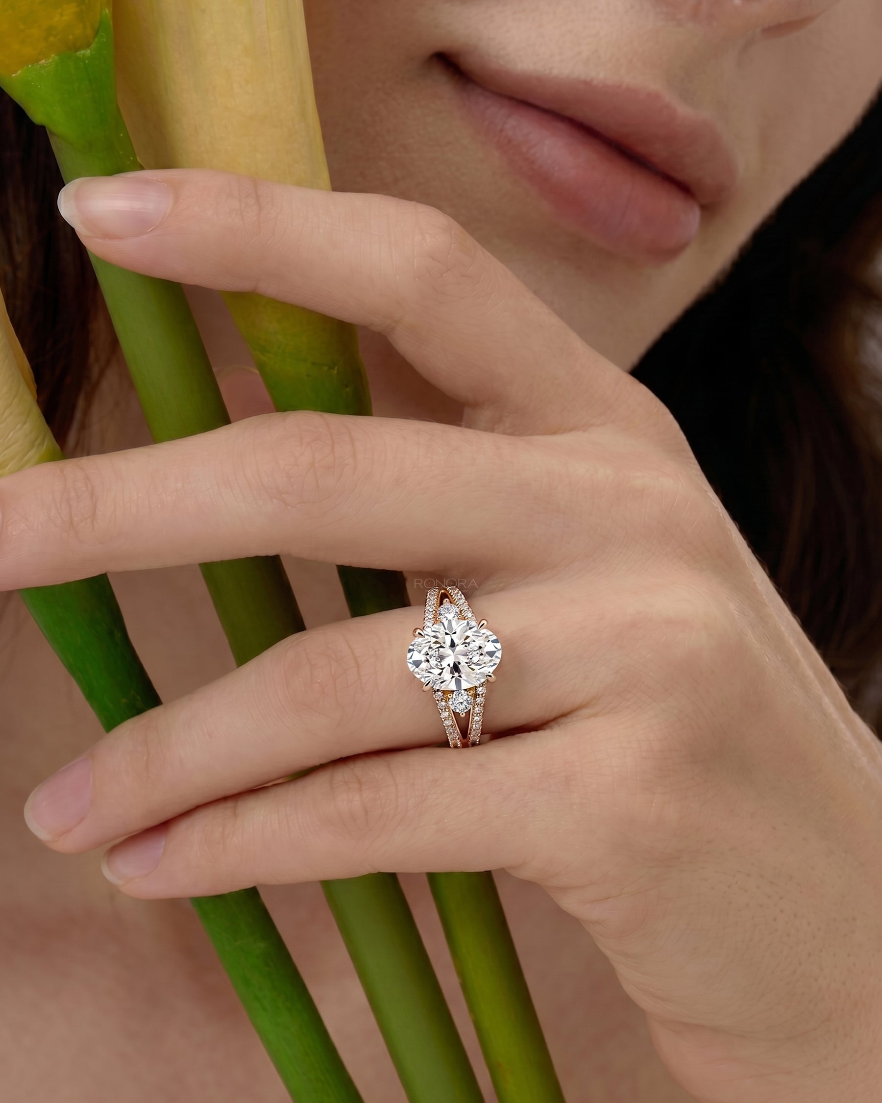 Florence Oval Lab Grown Diamond Halo Ring