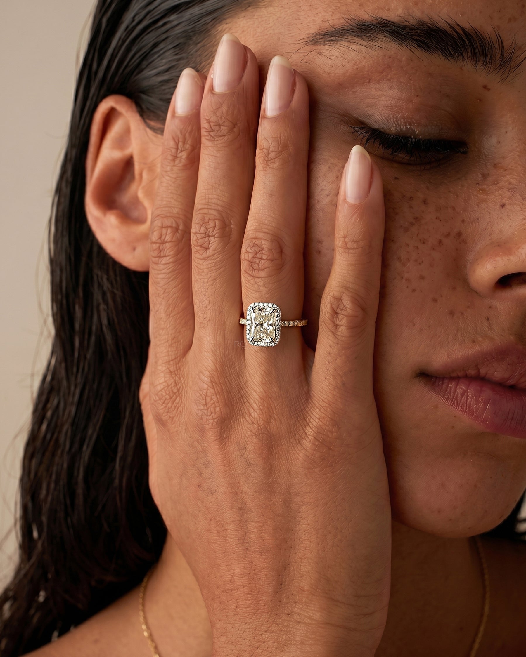 Estera Radiant Lab Grown Diamond Halo Ring