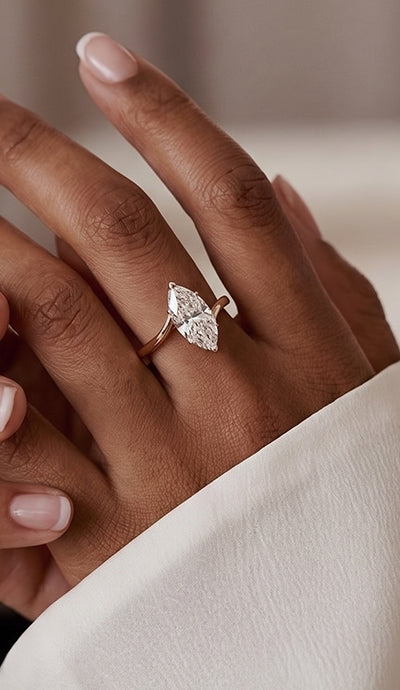 Marquise Cut Engagement Rings | Lab Grown Diamond | IGI