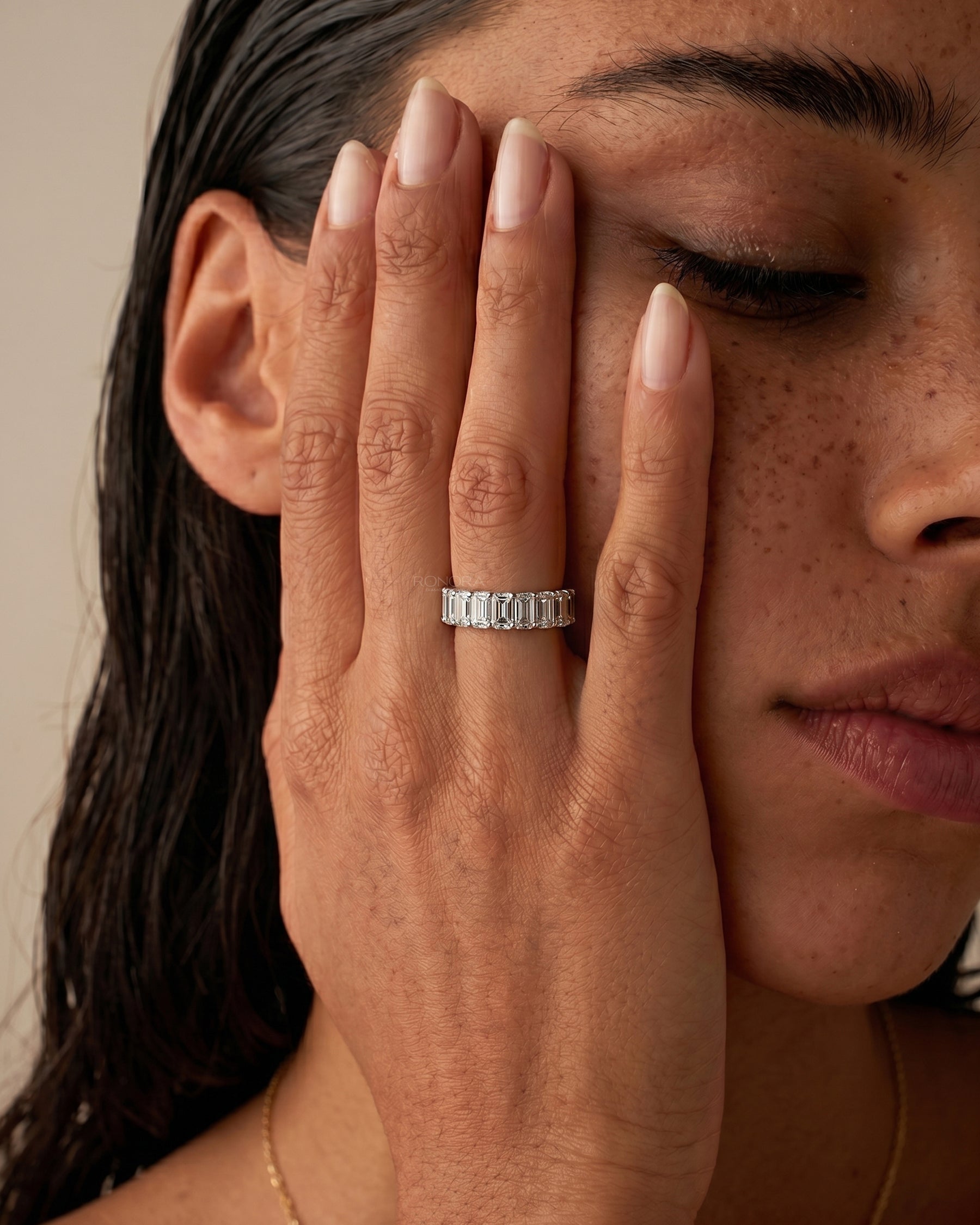 Sorelle Emerald Lab Grown Diamond Eternity Band