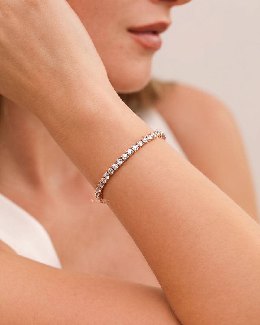 Maelle Round Lab Grown Diamond Tennis Bracelet