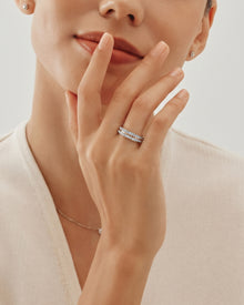 Ronora Renelle Double-Row Lab Grown Diamond Pavé Band worn on hand