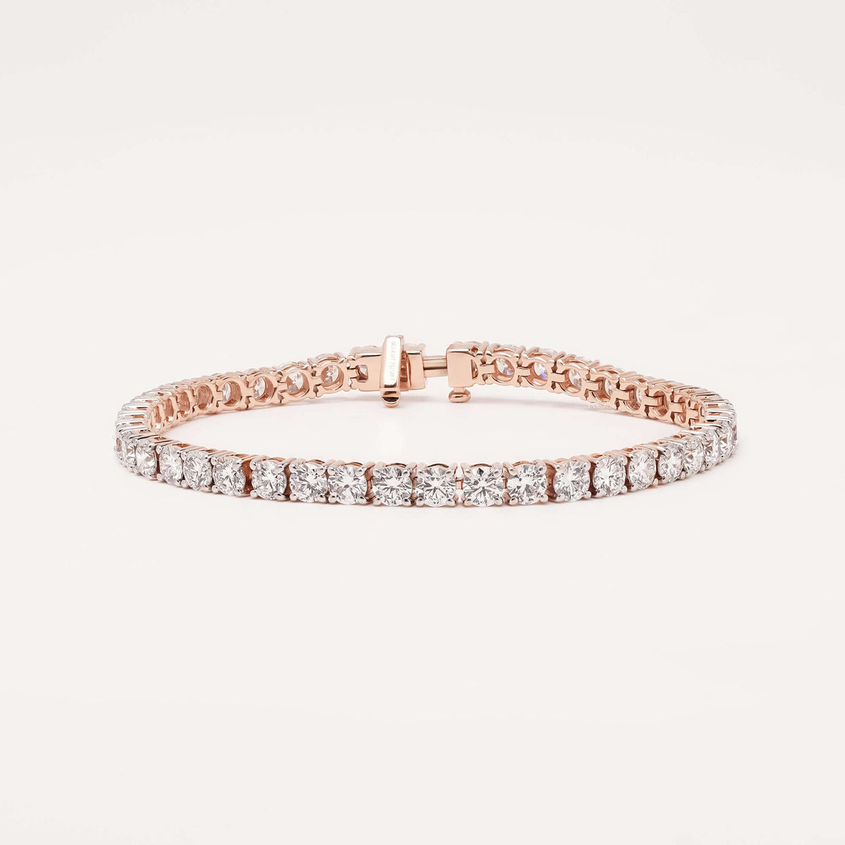 Maelle round lab grown diamond tennis bracelet on white background