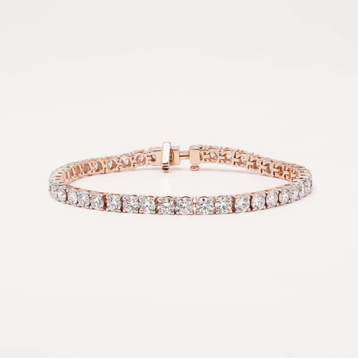Maelle round lab grown diamond tennis bracelet on white background