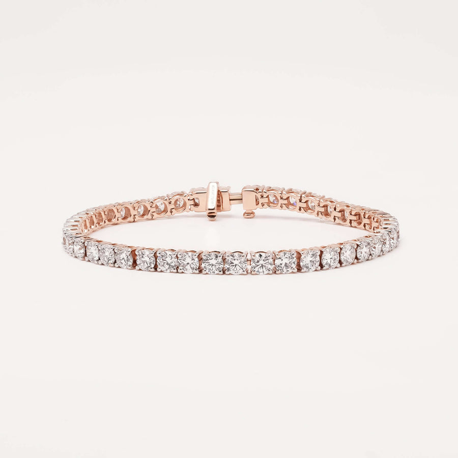 Maelle round lab grown diamond tennis bracelet on white background