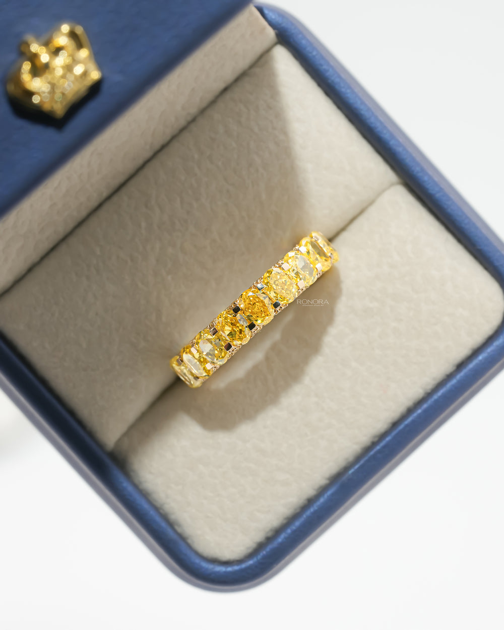 Yellow Oval Eternity Band, Design code: R137